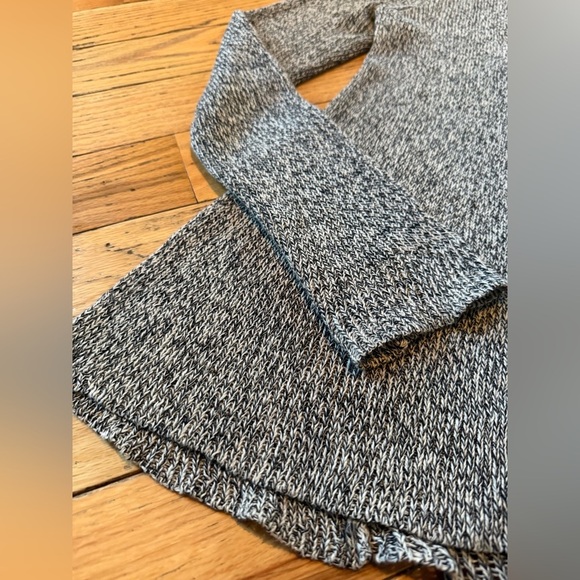 Eileen Fisher Open Front Cardigan Linen/Wool Gray Black Yarn Women’s Size M - Picture 6 of 13